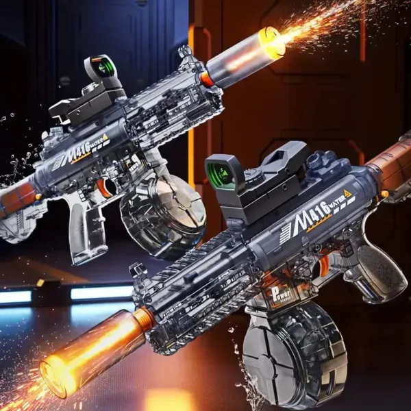 LED Electric Water Blaster Gun for Kids – Automatic Long Range Squirt Gun - Image 2