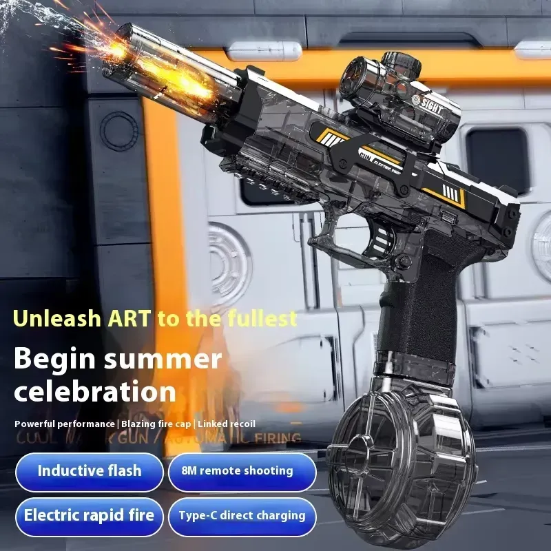 LED Electric Water Blaster Gun for Kids – Automatic Long Range Squirt Gun - Image 4