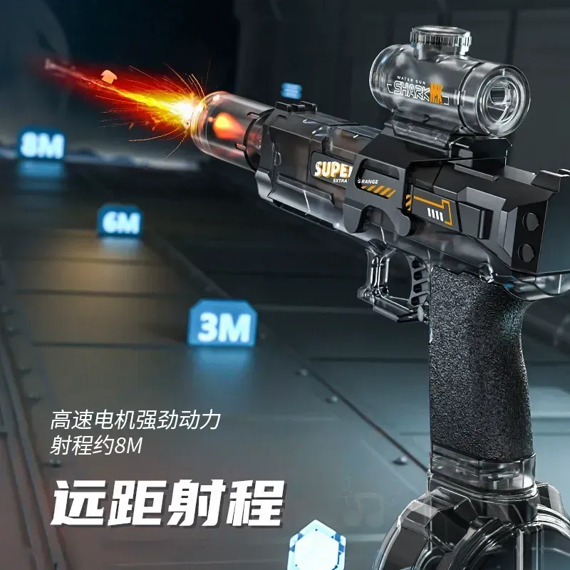 LED Electric Water Blaster Gun for Kids – Automatic Long Range Squirt Gun - Image 6