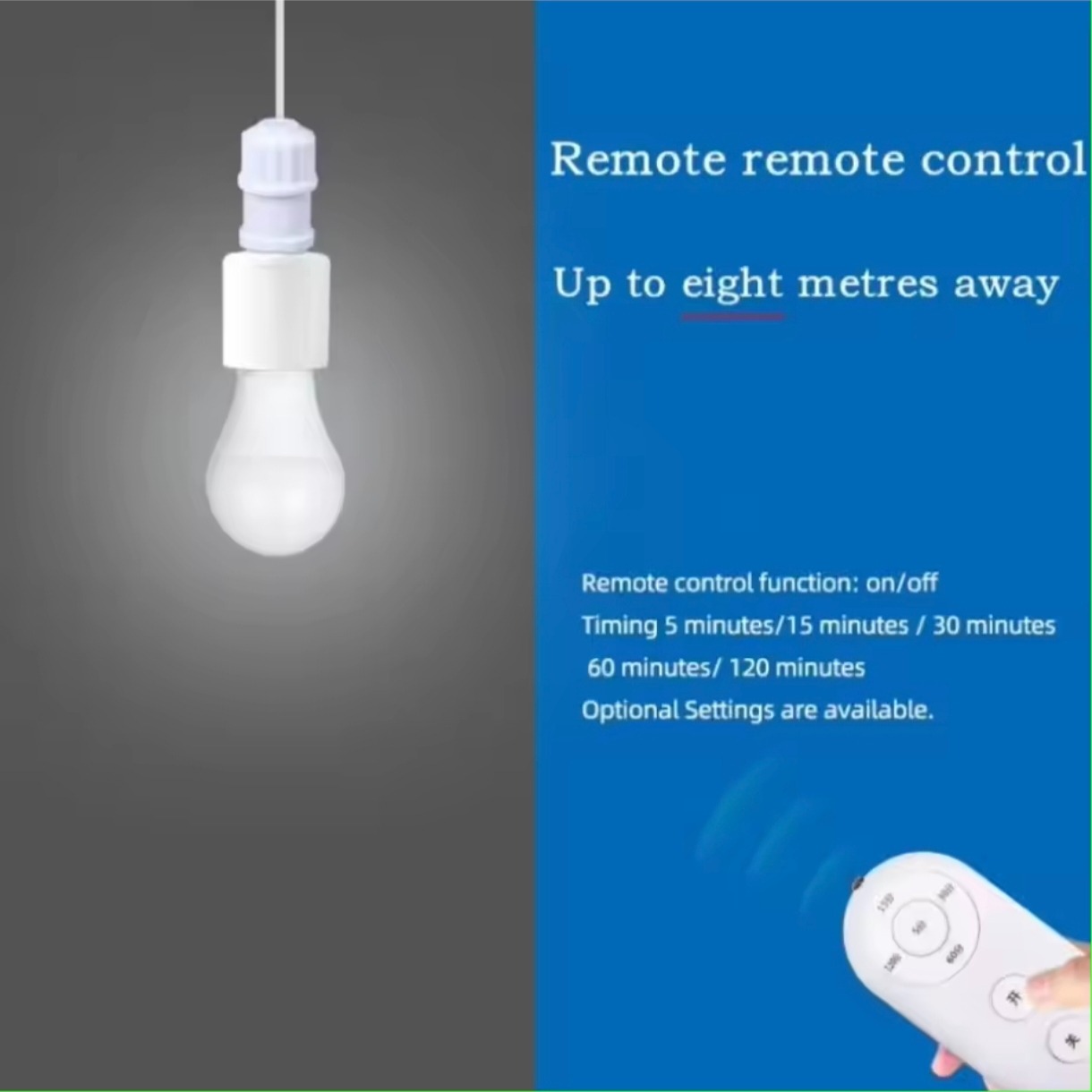 Wireless Remote Control Switch Lamp Holder 220V - Image 2