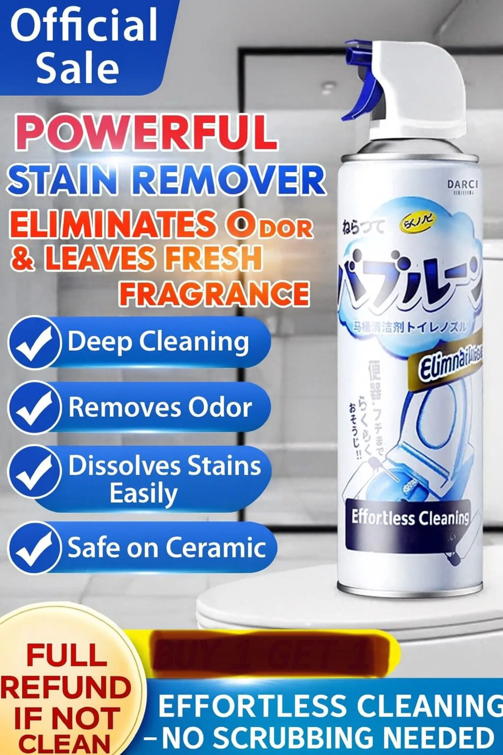 Multipurpose toilet foam cleaning spray, Kitchen Cleaner - Image 5